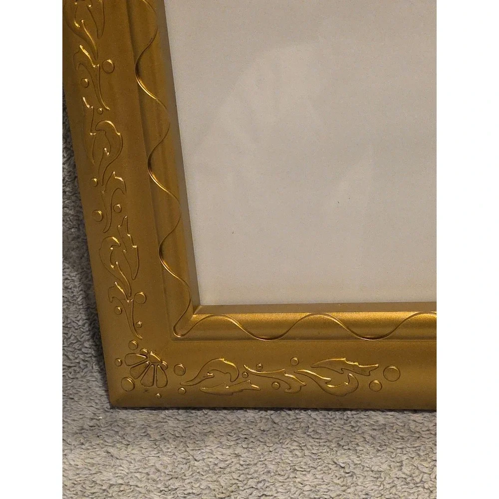 Disney's The Little Mermaid Gold Frame 8x11 Hanging Under The Sea Nursery Kid